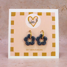 Charger l'image dans la galerie, Pampilles fleurs paillette bleu jean