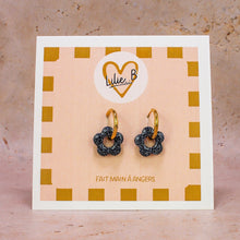 Charger l'image dans la galerie, Pampilles fleurs mini paillettes bleu jean