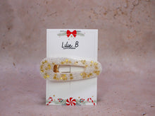 Charger l&#39;image dans la galerie, Poppie Clip Paillettes blanc &amp; étoiles or