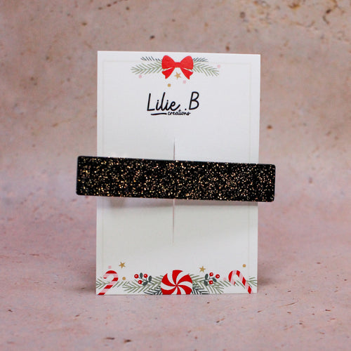 Poppie Clip Mix Noir et paillettes or