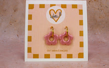 Charger l'image dans la galerie, Pampilles fleurs rose chromé