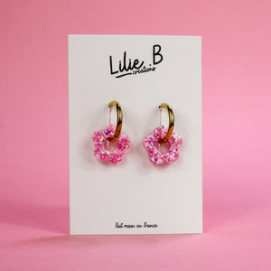 Pampilles fleurs mini Pink