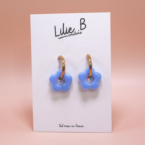 Pampilles mini Fleurs Bleu layette