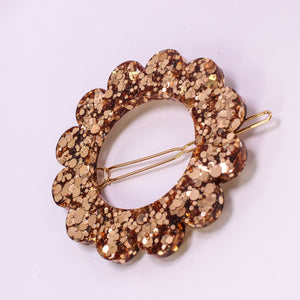 Barrette Fleur Or