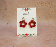 Charger l&#39;image dans la galerie, Pampilles fleurs Christmas rouge