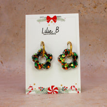 Charger l&#39;image dans la galerie, Pampilles fleurs Christmas vert or