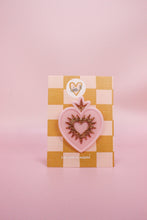 Charger l'image dans la galerie, Broche Cœur ex-voto rose &amp; or