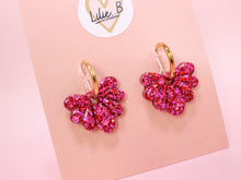 Charger l'image dans la galerie, Pampilles demi fleurs paillettes rose &amp; rouge