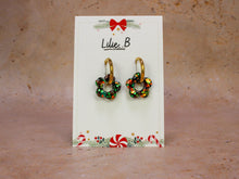 Charger l&#39;image dans la galerie, Pampilles fleurs mini Christmas vert or