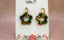 Charger l&#39;image dans la galerie, Pampilles fleurs Christmas vert or