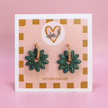 Charger l'image dans la galerie, Pampilles Marguerites vert &amp; paillettes