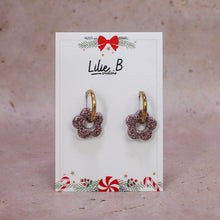 Charger l&#39;image dans la galerie, Pampilles fleurs mini paillettes parme