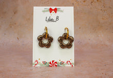 Charger l&#39;image dans la galerie, Pampilles fleurs Paillettes marron