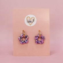 Charger l'image dans la galerie, Pampilles Fleurs &amp; mini fleurs paillettes violette