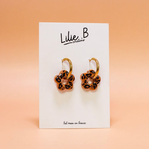 Pampilles fleurs mini Leopard