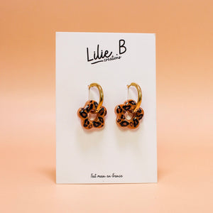 Pampilles fleurs mini Leopard