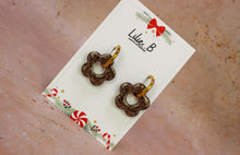 Charger l&#39;image dans la galerie, Pampilles fleurs Paillettes marron