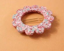 Charger l&#39;image dans la galerie, Barrette rose &amp; mint
