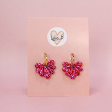 Charger l'image dans la galerie, Pampilles demi fleurs paillettes rose &amp; rouge