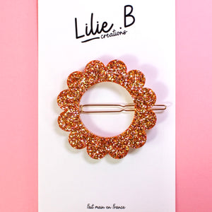 Barrette Rose & nuances d’or